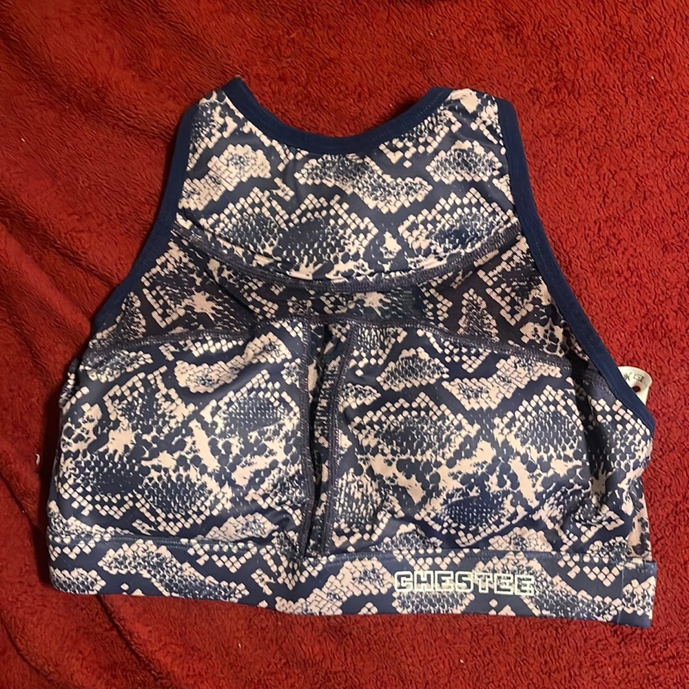 Chestee sports bra snake skin